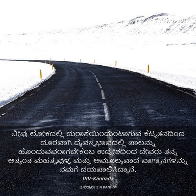 Picture 03 - 2 ಪೇತ್ರನು 1:4 KANIRV - ನೀವು ಲೋಕದಲ್ಲಿ - Bible Verse Picture