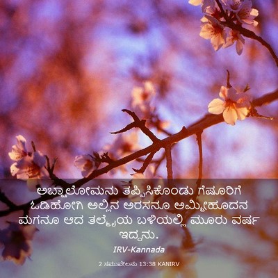 Picture 03 - 2 ಸಮುವೇಲನು 13:38 KANIRV - ಅಬ್ಷಾಲೋಮನು - Bible Verse Picture