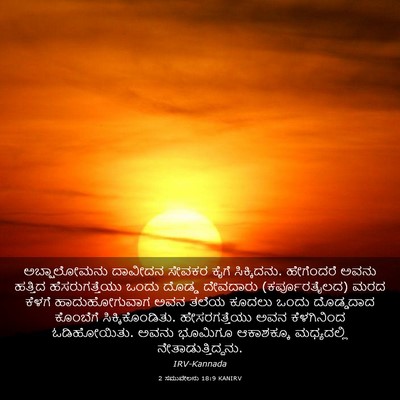 Picture 03 - 2 ಸಮುವೇಲನು 18:9 KANIRV - ಅಬ್ಷಾಲೋಮನು ದಾವೀದನ - Bible Verse Picture