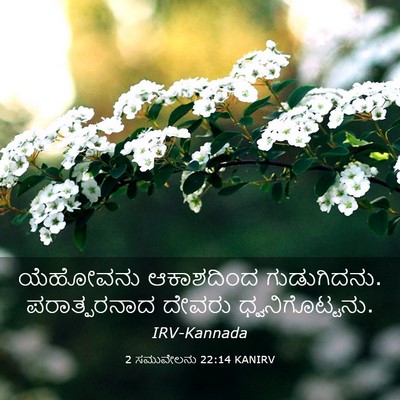 Picture 03 - 2 ಸಮುವೇಲನು 22:14 KANIRV - ಯೆಹೋವನು ಆಕಾಶದಿಂದ - Bible Verse Picture