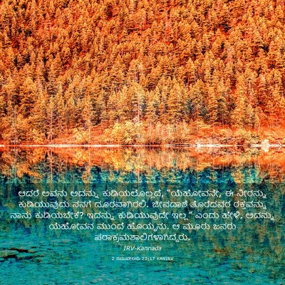 Picture 03 - 2 ಸಮುವೇಲನು 23:17 KANIRV - ಆದರೆ ಅವನು ಅದನ್ನು - Bible Verse Picture