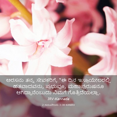 Picture 03 - 2 ಸಮುವೇಲನು 3:38 KANIRV - ಅರಸನು ತನ್ನ - Bible Verse Picture