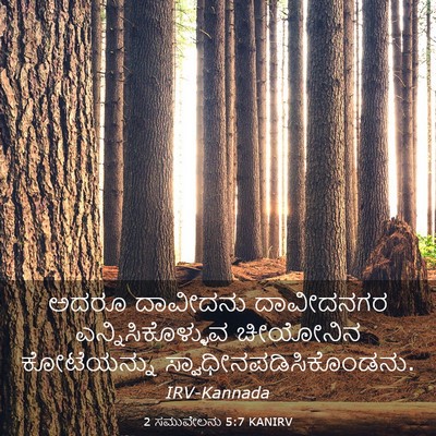 Picture 03 - 2 ಸಮುವೇಲನು 5:7 KANIRV - ಅದರೂ ದಾವೀದನು - Bible Verse Picture