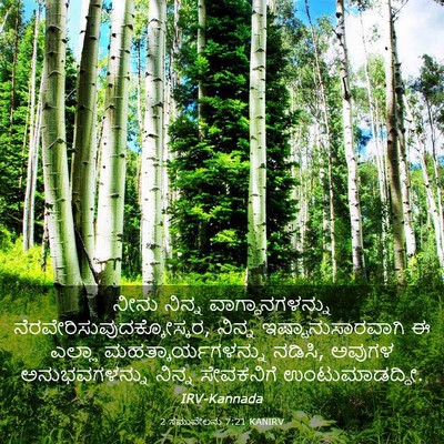 Picture 03 - 2 ಸಮುವೇಲನು 7:21 KANIRV - ನೀನು ನಿನ್ನ - Bible Verse Picture