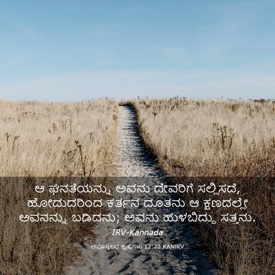 Picture 03 - ಅಪೊಸ್ತಲರ ಕೃತ್ಯಗಳು 12:23 KANIRV - ಆ ಘನತೆಯನ್ನು ಅವನು - Bible Verse Picture
