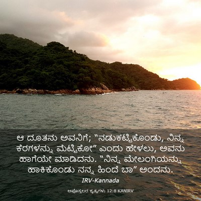 Picture 03 - ಅಪೊಸ್ತಲರ ಕೃತ್ಯಗಳು 12:8 KANIRV - ಆ ದೂತನು ಅವನಿಗೆ; - Bible Verse Picture