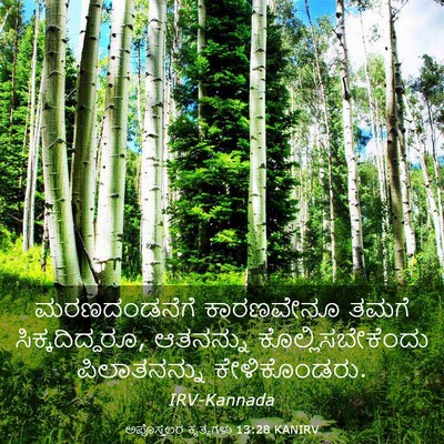 Picture 03 - ಅಪೊಸ್ತಲರ ಕೃತ್ಯಗಳು 13:28 KANIRV - ಮರಣದಂಡನೆಗೆ - Bible Verse Picture