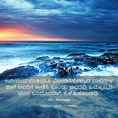 Picture 03 - ಅಪೊಸ್ತಲರ ಕೃತ್ಯಗಳು 2:3 KANIRV - ಉರಿಯುವ ಬೆಂಕಿಯೂ - Bible Verse Picture