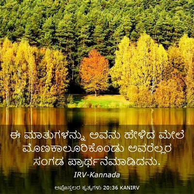 Picture 03 - ಅಪೊಸ್ತಲರ ಕೃತ್ಯಗಳು 20:36 KANIRV - ಈ ಮಾತುಗಳನ್ನು ಅವನು - Bible Verse Picture