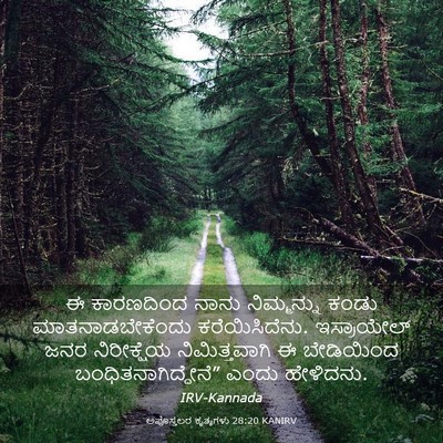 Picture 03 - ಅಪೊಸ್ತಲರ ಕೃತ್ಯಗಳು 28:20 KANIRV - ಈ ಕಾರಣದಿಂದ ನಾನು - Bible Verse Picture