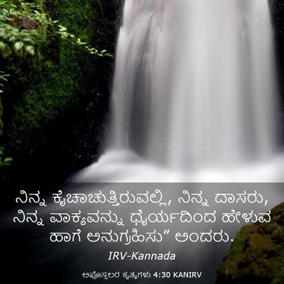 Picture 03 - ಅಪೊಸ್ತಲರ ಕೃತ್ಯಗಳು 4:30 KANIRV - ನಿನ್ನ - Bible Verse Picture