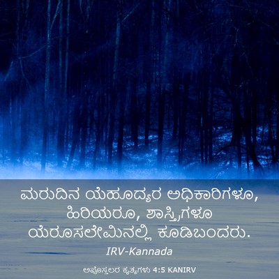 Picture 03 - ಅಪೊಸ್ತಲರ ಕೃತ್ಯಗಳು 4:5 KANIRV - ಮರುದಿನ ಯೆಹೂದ್ಯರ - Bible Verse Picture