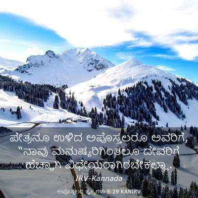 Picture 03 - ಅಪೊಸ್ತಲರ ಕೃತ್ಯಗಳು 5:29 KANIRV - ಪೇತ್ರನೂ ಉಳಿದ - Bible Verse Picture
