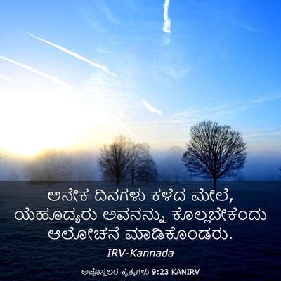 Picture 03 - ಅಪೊಸ್ತಲರ ಕೃತ್ಯಗಳು 9:23 KANIRV - ಅನೇಕ ದಿನಗಳು ಕಳೆದ - Bible Verse Picture