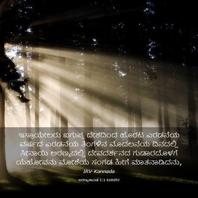 Picture 03 - ಅರಣ್ಯಕಾಂಡ 1:1 KANIRV - ಇಸ್ರಾಯೇಲರು ಐಗುಪ್ತ - Bible Verse Picture