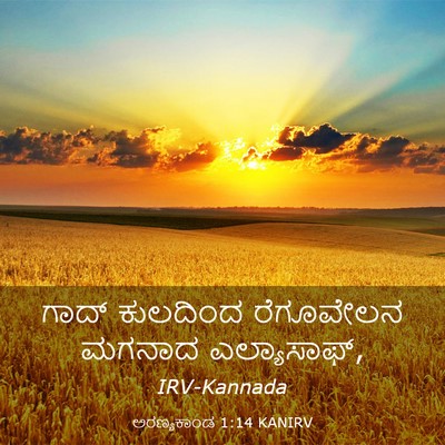 Picture 03 - ಅರಣ್ಯಕಾಂಡ 1:14 KANIRV - ಗಾದ್ ಕುಲದಿಂದ - Bible Verse Picture
