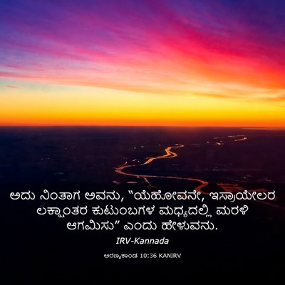Picture 03 - ಅರಣ್ಯಕಾಂಡ 10:36 KANIRV - ಅದು ನಿಂತಾಗ ಅವನು, - Bible Verse Picture