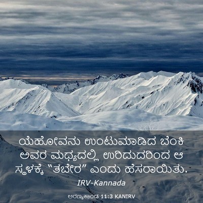 Picture 03 - ಅರಣ್ಯಕಾಂಡ 11:3 KANIRV - ಯೆಹೋವನು ಉಂಟುಮಾಡಿದ - Bible Verse Picture
