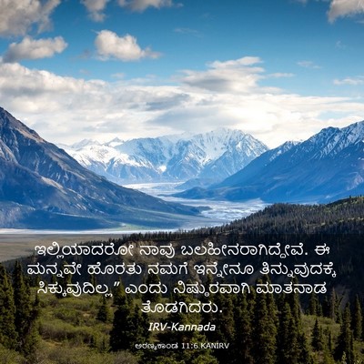 Picture 03 - ಅರಣ್ಯಕಾಂಡ 11:6 KANIRV - ಇಲ್ಲಿಯಾದರೋ ನಾವು - Bible Verse Picture
