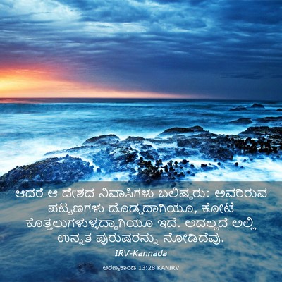 Picture 03 - ಅರಣ್ಯಕಾಂಡ 13:28 KANIRV - ಆದರೆ ಆ ದೇಶದ - Bible Verse Picture