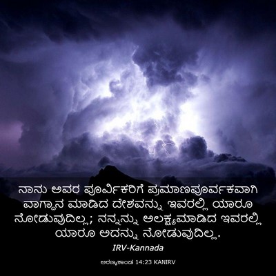 Picture 03 - ಅರಣ್ಯಕಾಂಡ 14:23 KANIRV - ನಾನು ಅವರ - Bible Verse Picture