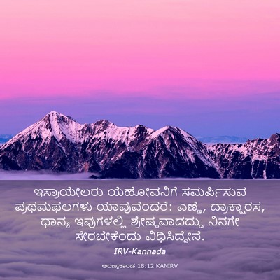 Picture 03 - ಅರಣ್ಯಕಾಂಡ 18:12 KANIRV - ಇಸ್ರಾಯೇಲರು - Bible Verse Picture