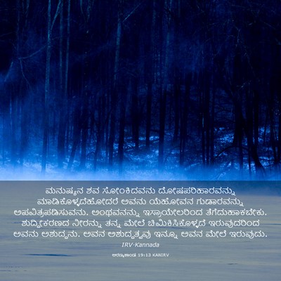 Picture 03 - ಅರಣ್ಯಕಾಂಡ 19:13 KANIRV - ಮನುಷ್ಯನ ಶವ - Bible Verse Picture