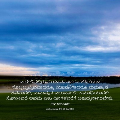 Picture 03 - ಅರಣ್ಯಕಾಂಡ 19:16 KANIRV - ಬಯಲಿನಲ್ಲಿರುವ - Bible Verse Picture