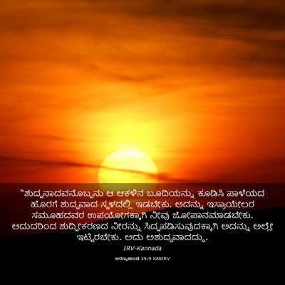 Picture 03 - ಅರಣ್ಯಕಾಂಡ 19:9 KANIRV -  - Bible Verse Picture