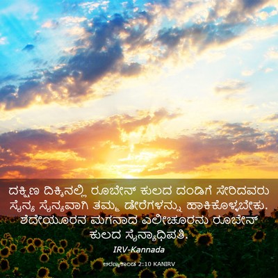 Picture 03 - ಅರಣ್ಯಕಾಂಡ 2:10 KANIRV - ದಕ್ಷಿಣ - Bible Verse Picture