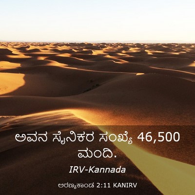 Picture 03 - ಅರಣ್ಯಕಾಂಡ 2:11 KANIRV - ಅವನ ಸೈನಿಕರ ಸಂಖ್ಯೆ - Bible Verse Picture