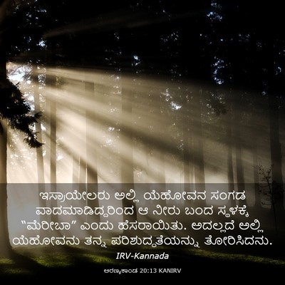 Picture 03 - ಅರಣ್ಯಕಾಂಡ 20:13 KANIRV - ಇಸ್ರಾಯೇಲರು ಅಲ್ಲಿ - Bible Verse Picture