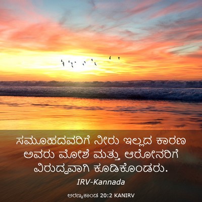 Picture 03 - ಅರಣ್ಯಕಾಂಡ 20:2 KANIRV - ಸಮೂಹದವರಿಗೆ ನೀರು - Bible Verse Picture