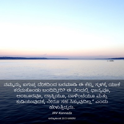 Picture 03 - ಅರಣ್ಯಕಾಂಡ 20:5 KANIRV - ನಮ್ಮನ್ನು ಐಗುಪ್ತ - Bible Verse Picture