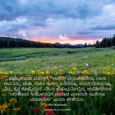 Picture 03 - ಅರಣ್ಯಕಾಂಡ 21:34 KANIRV - ಯೆಹೋವನು ಮೋಶೆಗೆ, - Bible Verse Picture