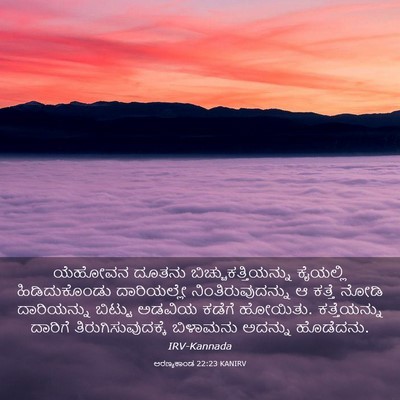 Picture 03 - ಅರಣ್ಯಕಾಂಡ 22:23 KANIRV - ಯೆಹೋವನ ದೂತನು - Bible Verse Picture
