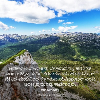 Picture 03 - ಅರಣ್ಯಕಾಂಡ 23:28 KANIRV - ಆದಕಾರಣ ಬಾಲಾಕನು - Bible Verse Picture