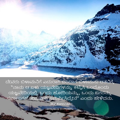 Picture 03 - ಅರಣ್ಯಕಾಂಡ 23:4 KANIRV - ದೇವರು ಬಿಳಾಮನಿಗೆ - Bible Verse Picture