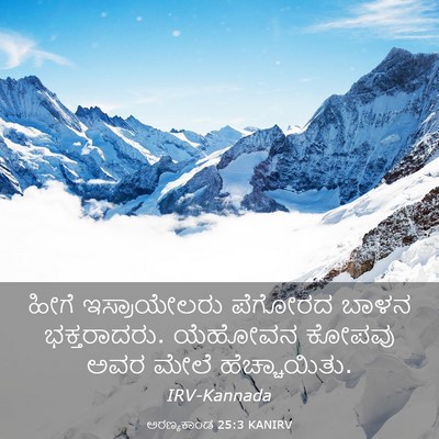 Picture 03 - ಅರಣ್ಯಕಾಂಡ 25:3 KANIRV - ಹೀಗೆ ಇಸ್ರಾಯೇಲರು - Bible Verse Picture