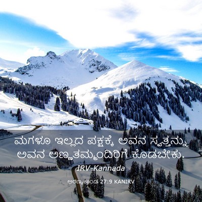Picture 03 - ಅರಣ್ಯಕಾಂಡ 27:9 KANIRV - ಮಗಳೂ ಇಲ್ಲದ - Bible Verse Picture