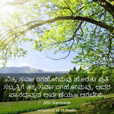 Picture 03 - ಅರಣ್ಯಕಾಂಡ 28:10 KANIRV - ನಿತ್ಯ - Bible Verse Picture