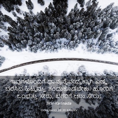 Picture 03 - ಅರಣ್ಯಕಾಂಡ 28:20 KANIRV - ಇವುಗಳೊಂದಿಗೆ - Bible Verse Picture