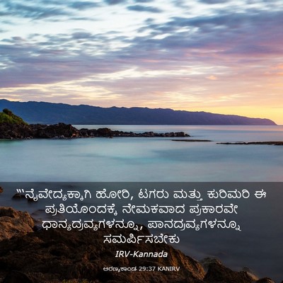 Picture 03 - ಅರಣ್ಯಕಾಂಡ 29:37 KANIRV - “‘ನೈವೇದ್ಯಕ್ಕಾಗಿ - Bible Verse Picture