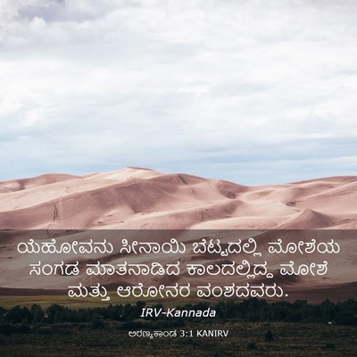 Picture 03 - ಅರಣ್ಯಕಾಂಡ 3:1 KANIRV - ಯೆಹೋವನು ಸೀನಾಯಿ - Bible Verse Picture
