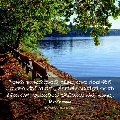 Picture 03 - ಅರಣ್ಯಕಾಂಡ 3:12 KANIRV - “ನಾನು - Bible Verse Picture