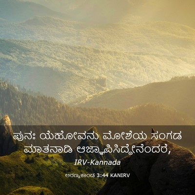 Picture 03 - ಅರಣ್ಯಕಾಂಡ 3:44 KANIRV - ಪುನಃ ಯೆಹೋವನು - Bible Verse Picture
