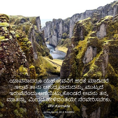 Picture 03 - ಅರಣ್ಯಕಾಂಡ 30:2 KANIRV - ಯಾವನಾದರೂ - Bible Verse Picture
