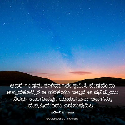 Picture 03 - ಅರಣ್ಯಕಾಂಡ 30:8 KANIRV - ಆದರೆ ಗಂಡನು - Bible Verse Picture