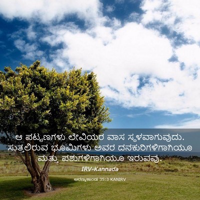 Picture 03 - ಅರಣ್ಯಕಾಂಡ 35:3 KANIRV - ಆ ಪಟ್ಟಣಗಳು ಲೇವಿಯರ - Bible Verse Picture
