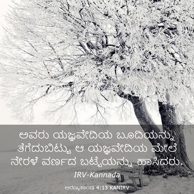 Picture 03 - ಅರಣ್ಯಕಾಂಡ 4:13 KANIRV - ಅವರು ಯಜ್ಞವೇದಿಯ - Bible Verse Picture